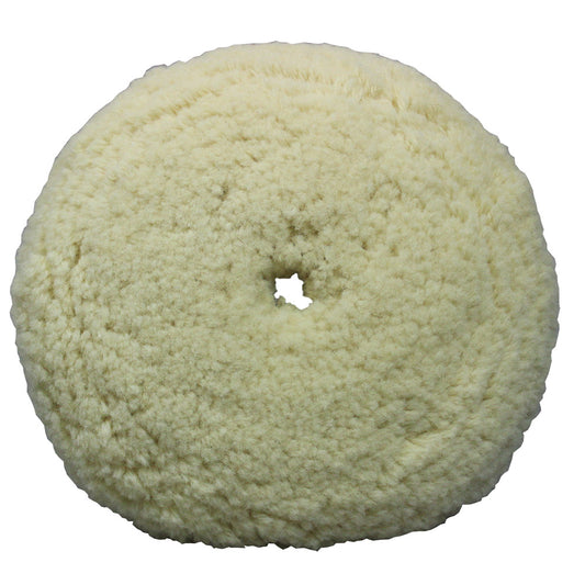 Presta White Wool Aggressive Cutting Pad - 9" [890141]