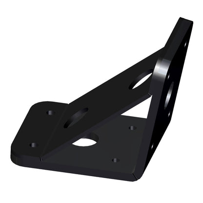 Power-Pole Deck Mount - 0" Setback - 6" Rise - Black [PKB-D-0-4-U-BK]