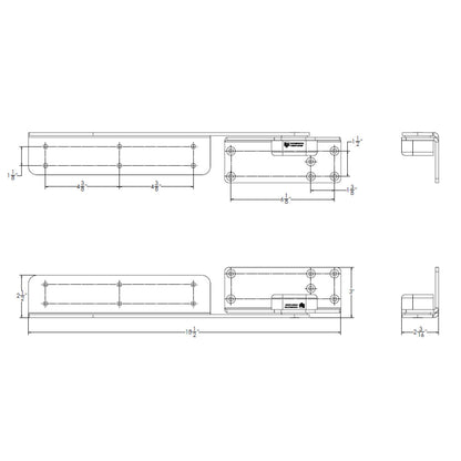 TACO Command Ratchet Hinge - 18-1/2" - 316 Stainless Steel Polished w/Hard Stop [H25-0048]
