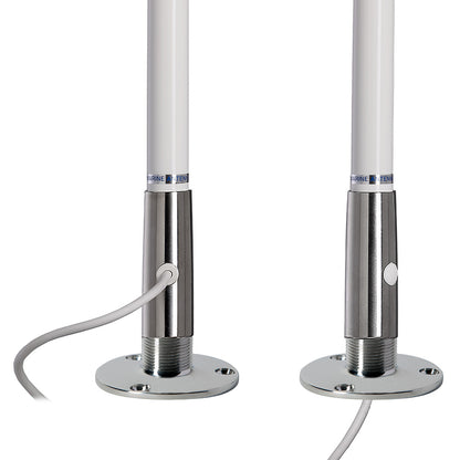 Scout 4' White VHF Antenna 3dB Stainless Steel Ferule w/5M RG-58 Includes PL-259 [PF AN NVHF00044T]