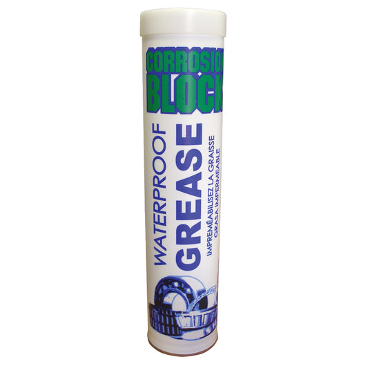 Corrosion Block High Performance Waterproof Grease - 14oz Cartridge - Non-Hazmat, Non-Flammable  Non-Toxic [25014]