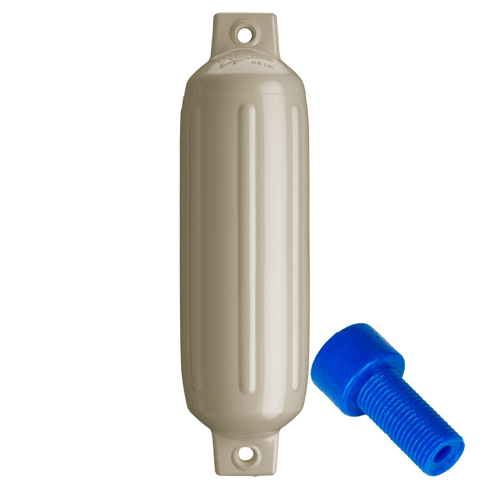 Polyform G-2 Twin Eye Fender 4.5" x 15.5" - Sand w/Adapter [G-2 SAND W/AIR ADAPTER]